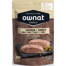 Ownat Sterilized Chicken & Turkey cat pouch-PiensoyMascotas
