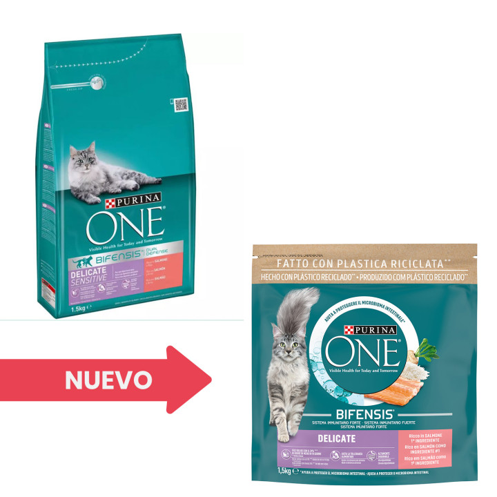 Purina One Gatos Digestión Sensible, pienso para gatos - Kompymascotas