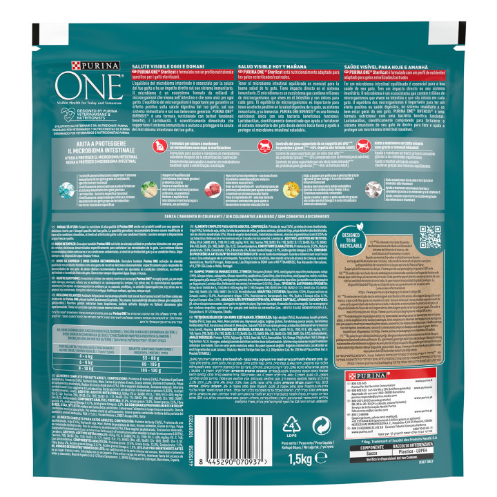Purina One Bifensis Esterilizados, pienso para gatos - Kompymascotas