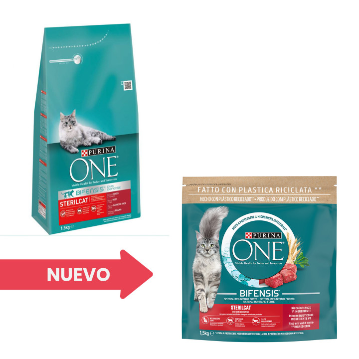 Purina One Bifensis Esterilizados, pienso para gatos - Kompymascotas