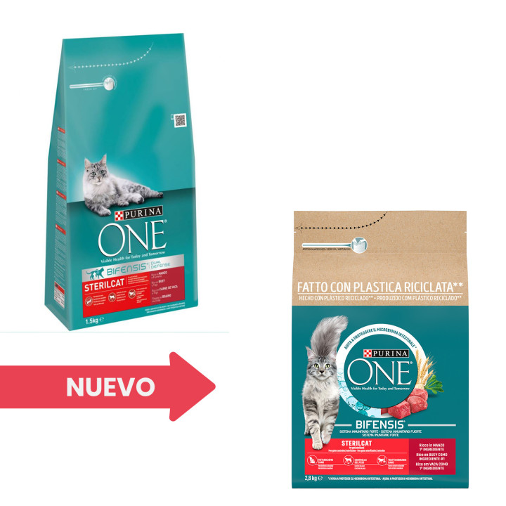 Purina One Bifensis Esterilizados, pienso para gatos - Kompymascotas