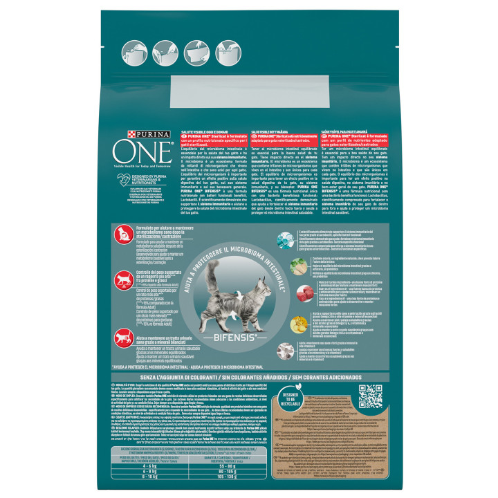 Purina One Bifensis Esterilizados, pienso para gatos - Kompymascotas