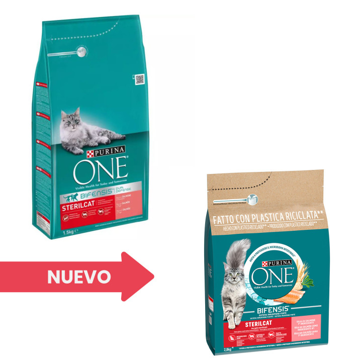 Pienso para gatos Purina One Bifensis Esterilizados - Kompymascotas