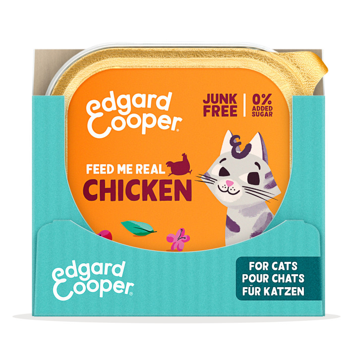 Paté de pollo sin cereales para gatos Edgard & Cooper