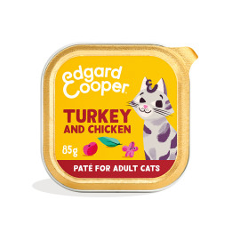 Paté de pavo y pollo sin cereales para gatos Edgard & Cooper