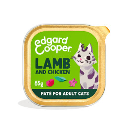 Paté de cordero y pollo sin cereales para gatos Edgard & Cooper