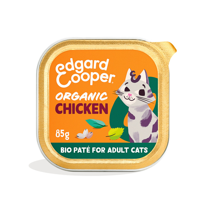 Paté de pollo ecológico sin cereales para gatos Edgard & Cooper