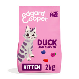 Edgard & Cooper, pienso sin cereales con pato y pollo frescos para gatitos