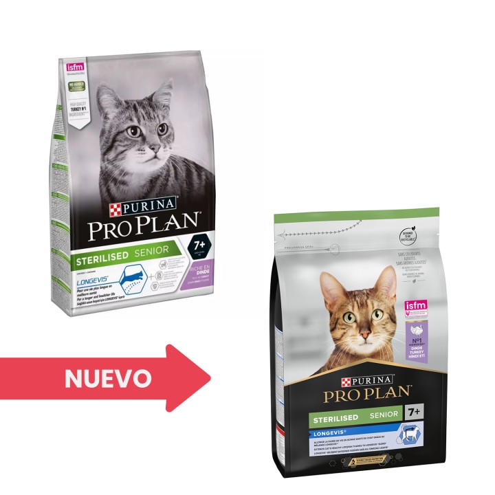 Purina Pro Plan Sterilised 7+ Gato, Pienso para gatos - Kompymascotas