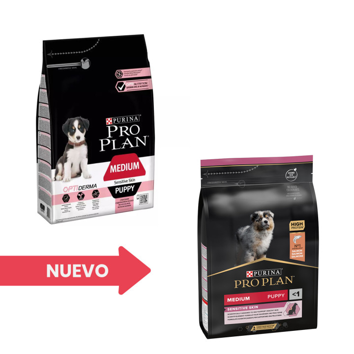 Purina Pro Plan Medium Puppy Sensitive Skin Pienso para perros - Kompymascotas