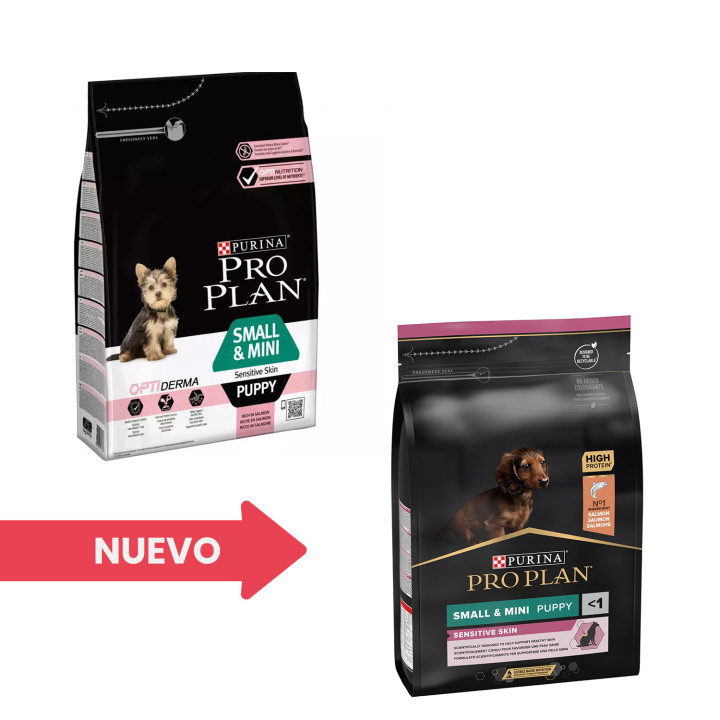 Purina Pro Plan Puppy Small & Mini Sensitive Derma Pienso para perros - Kompymascotas