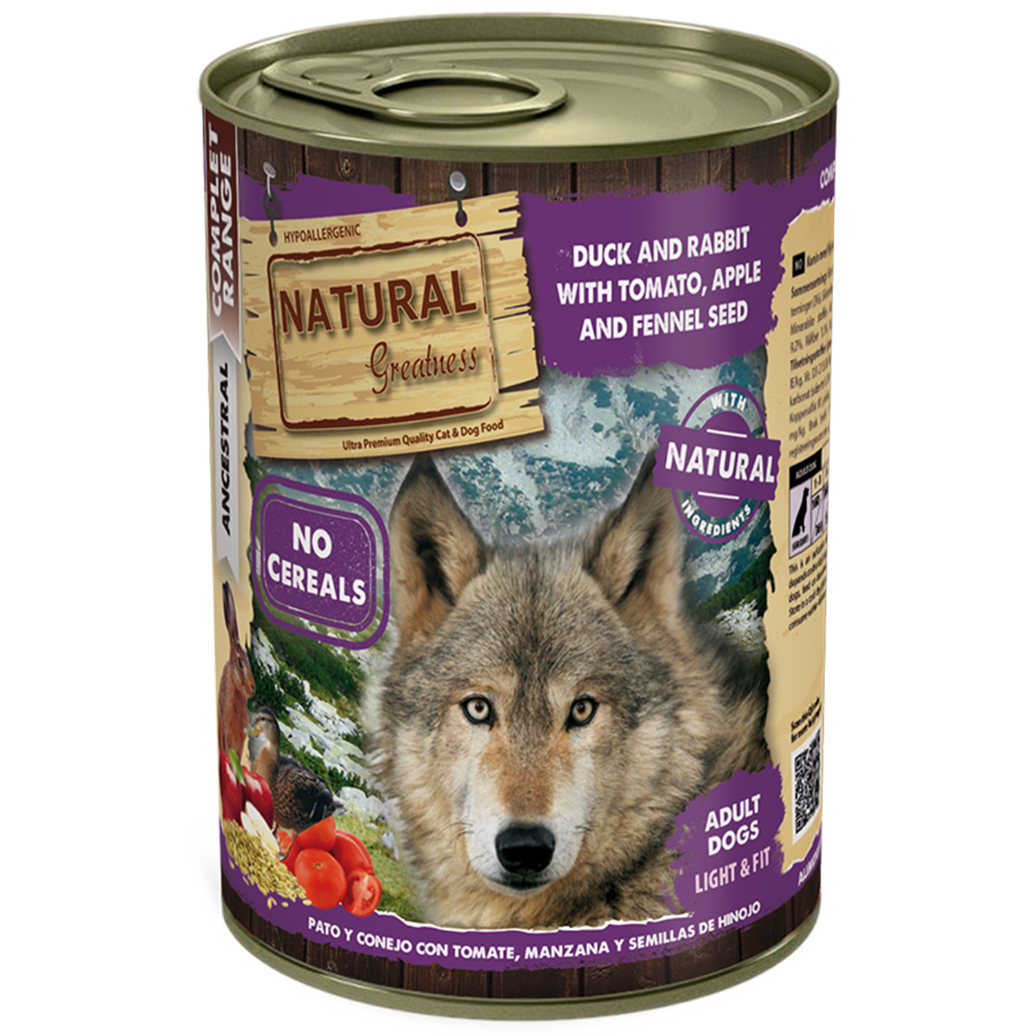 Comida humeda perros natural greatness