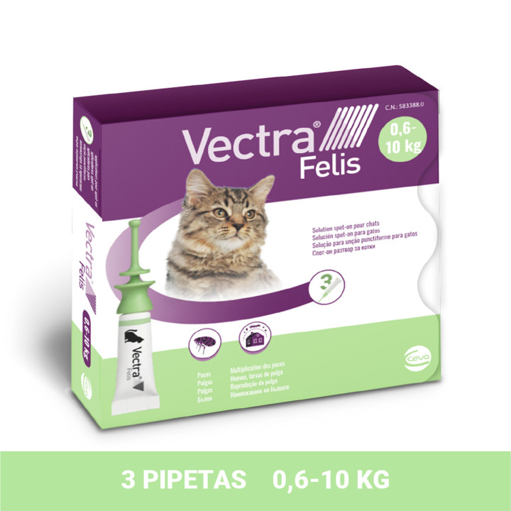 Vectra Felis Pipeta antiparasitaria para gatos - Kompymascotas
