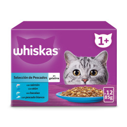 Alimento húmedo completo y equilibrado whiskas pescado 
