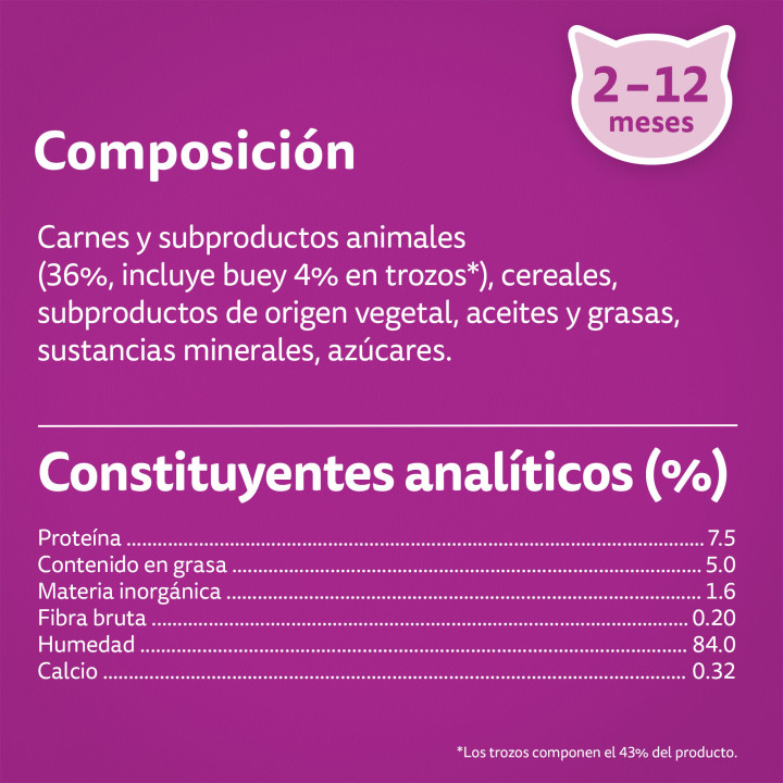 Whiskas para Gatos Junior Selección de Carnes 
