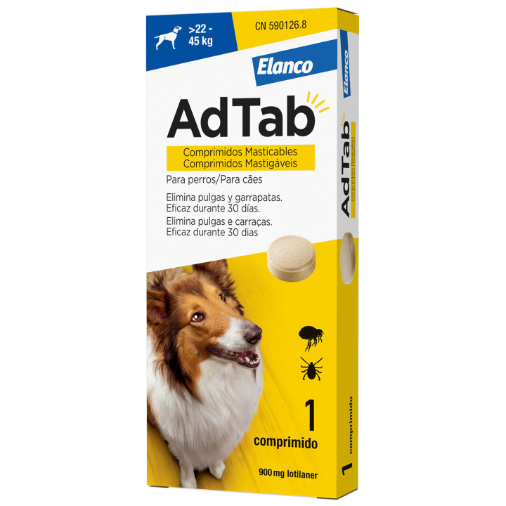 AdTab Comprimidos masticables antiparasitarios para perros