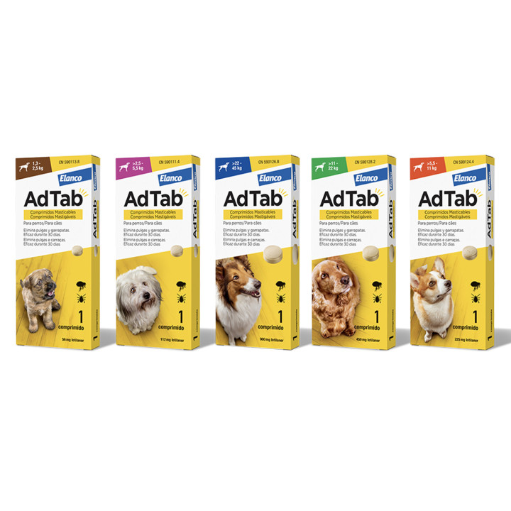 AdTab Comprimidos masticables antiparasitarios para perros