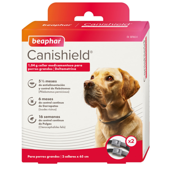 Canishield Collar antiparasitario Triple Protección para Perros 65 