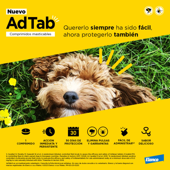 AdTab Comprimidos masticables antiparasitarios para perros
