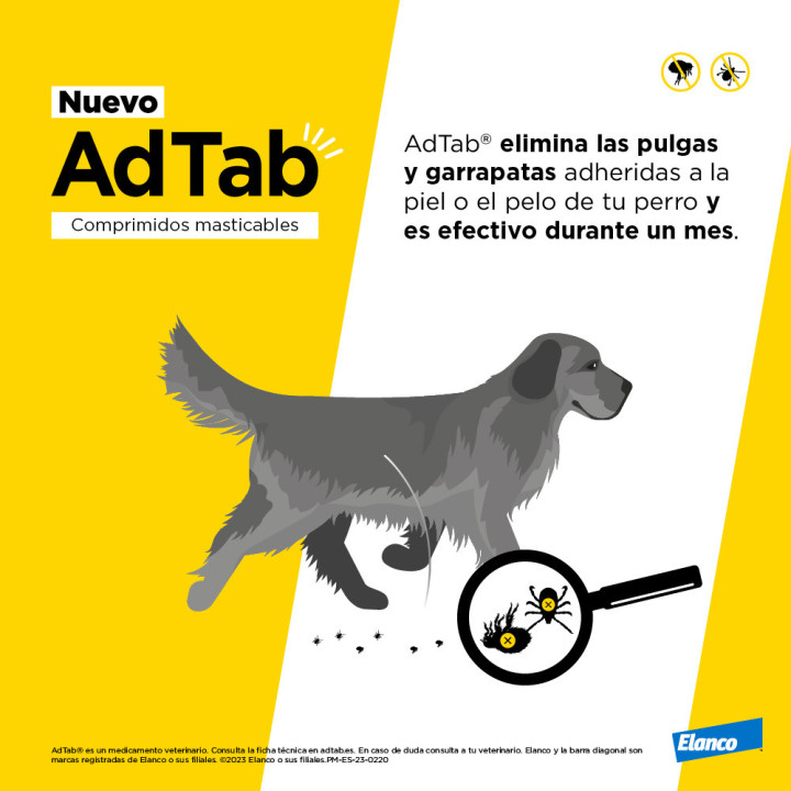 AdTab Comprimidos masticables antiparasitarios para perros