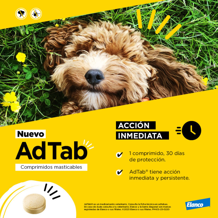 AdTab Comprimidos masticables antiparasitarios para perros