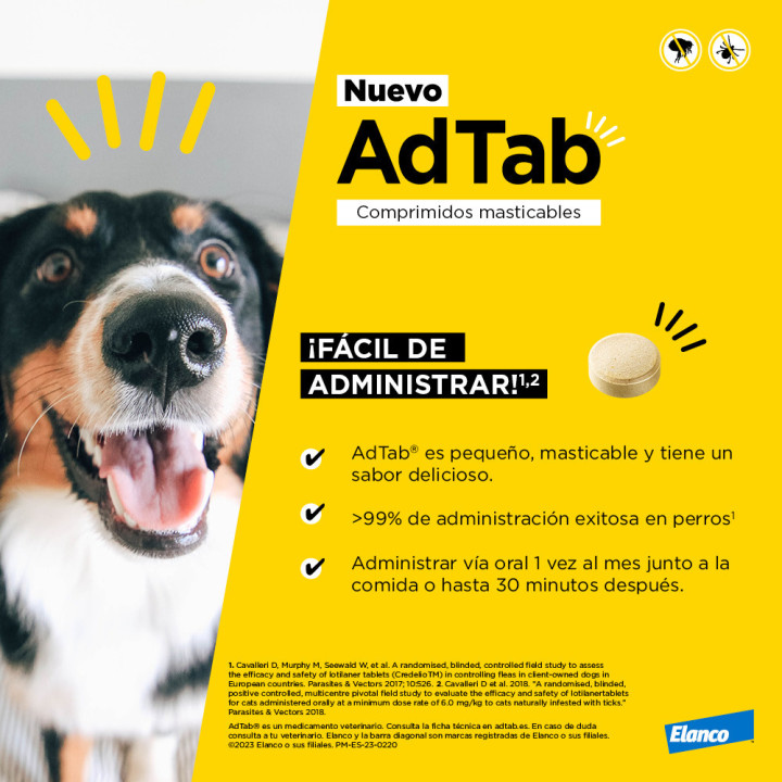 AdTab Comprimidos masticables antiparasitarios para perros