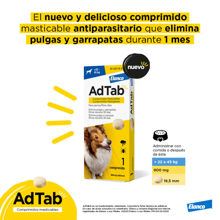 AdTab Comprimidos masticables antiparasitarios para perros