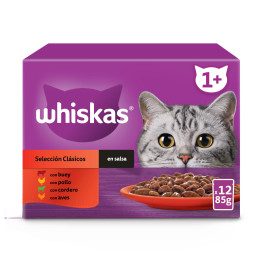 Whiskas Comida Húmeda para Gatos Adultos Selección Clásicos en Salsa Multipack