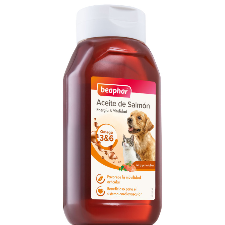 Beaphar Aceite de salmón 425ml - PiensoyMascotas