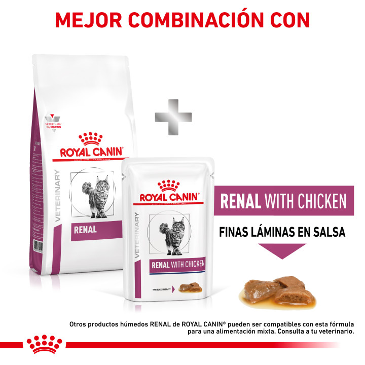  Pienso veterninario Royal Canin para gatos Renal - Kompymascotas