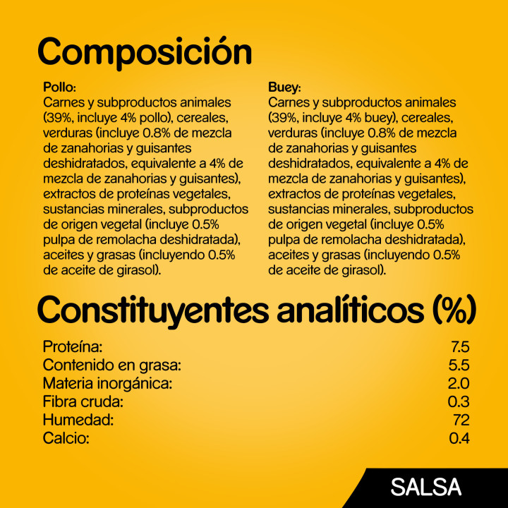 Pedigree Comida húmeda Perros Sabor Pollo y Buey con Verduras en Salsa 