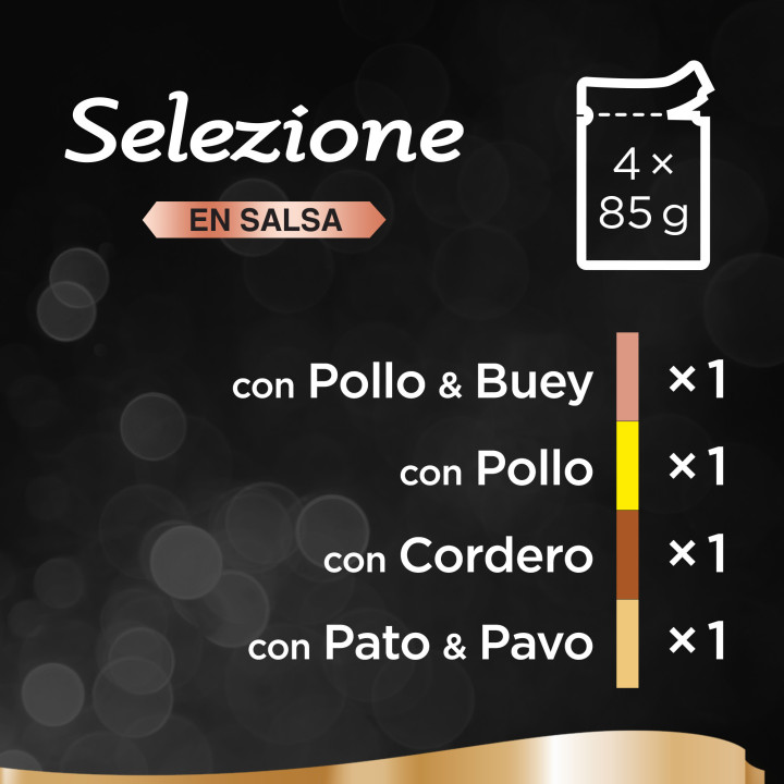 Sheba Selezione Comida Húmeda Gatos Selección de Carnes en Salsa 