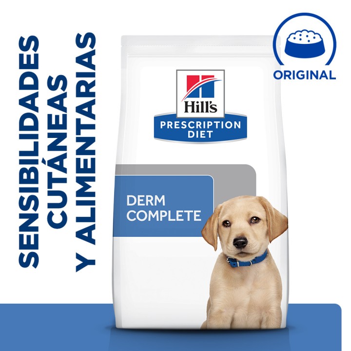 Hill's Prescription Diet Derm Complete Pienso para cachorros con problemas de pelo y piel