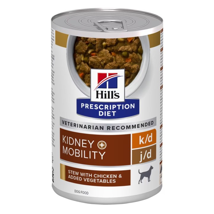 Hill's Prescription Diet k/d + mobility alimento húmedo para perros Estofado con Pollo y Verduras - lata