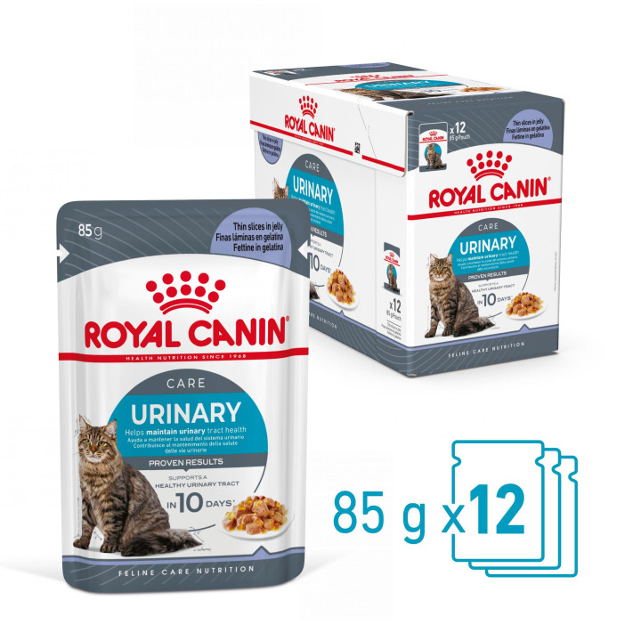  Royal Canin Urinary Care comida húmeda en gelatina para el cuidado urinario en gato adulto 