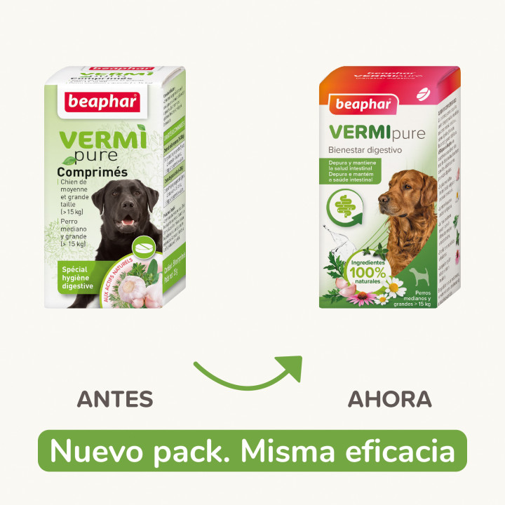 Beaphar Vermi Pure Antiparasitario interno para perros - Kompymascotas