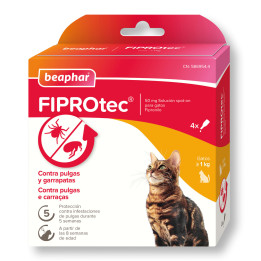 Pipetas Beaphar Fiprotec para Gatos - 4 Pipetas