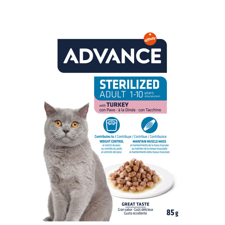 Advance Adult Cat Sterilized Turkey Wet
