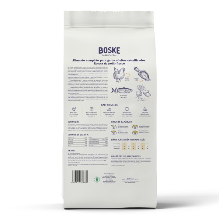 Boske Adult  Sterilised Cat Fresh Chicken 