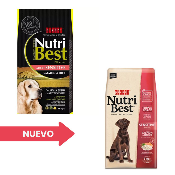 Picart NutriBest Sensitive Salmon & Rice, pienso para perros - Kompymascotas