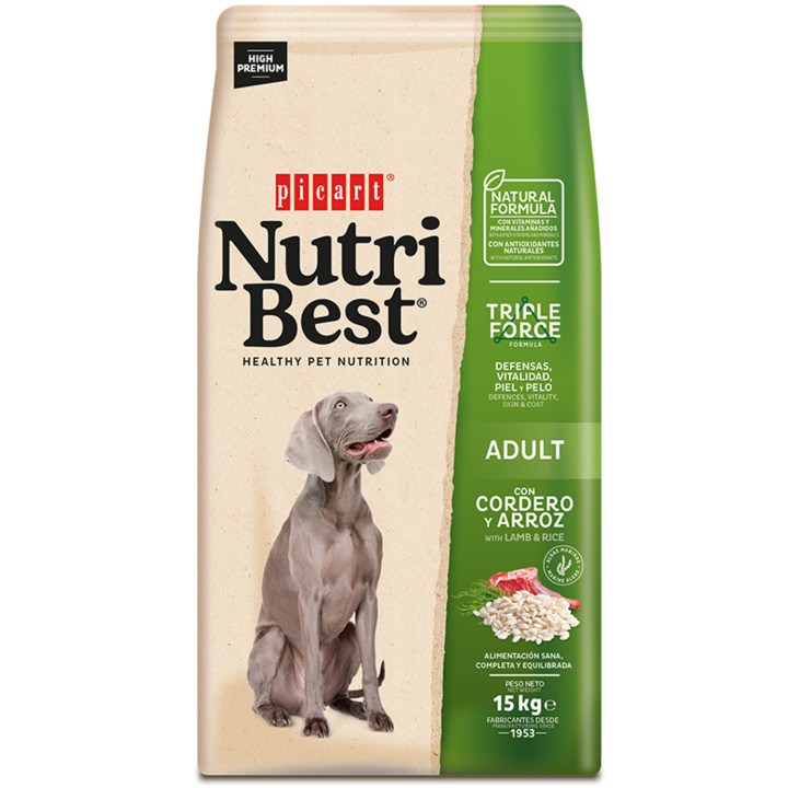 Picart NutriBest Lamb & Rice Pienso para perros - Kompymascotas