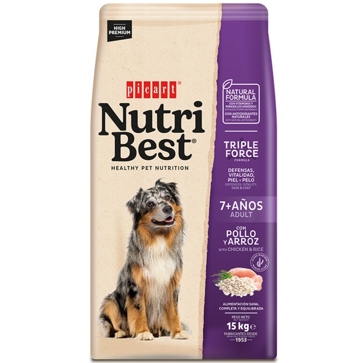 Picart NutriBest Senior, piensos para perros - Kompymascotas