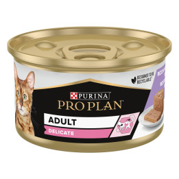 Purina Pro Plan Gato Adulto Delicate Mousse rico en pavo