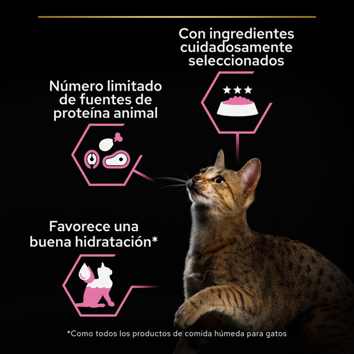 Purina Pro Plan Gato Adulto Delicate Mousse rico en pavo