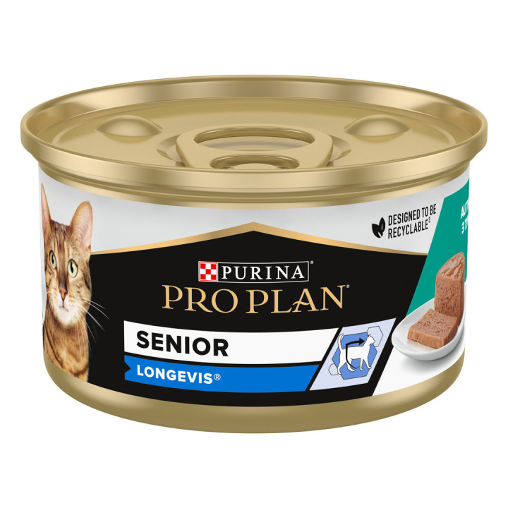 Purina Pro Plan Gato Senior 7+ Longevis Mousse con atún