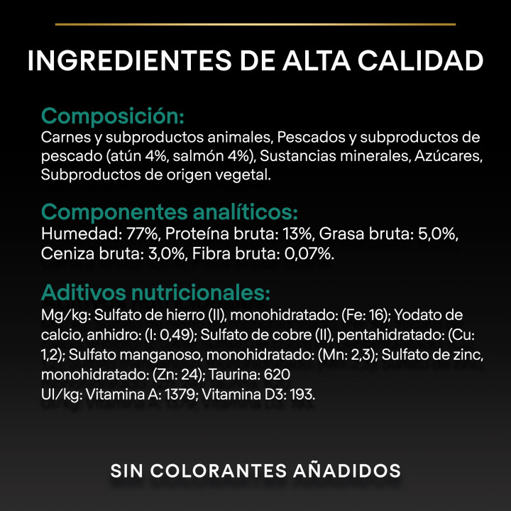 Purina Pro Plan Gato Adulto Lata Sterilised Maintenance Terrina con atún y salmón