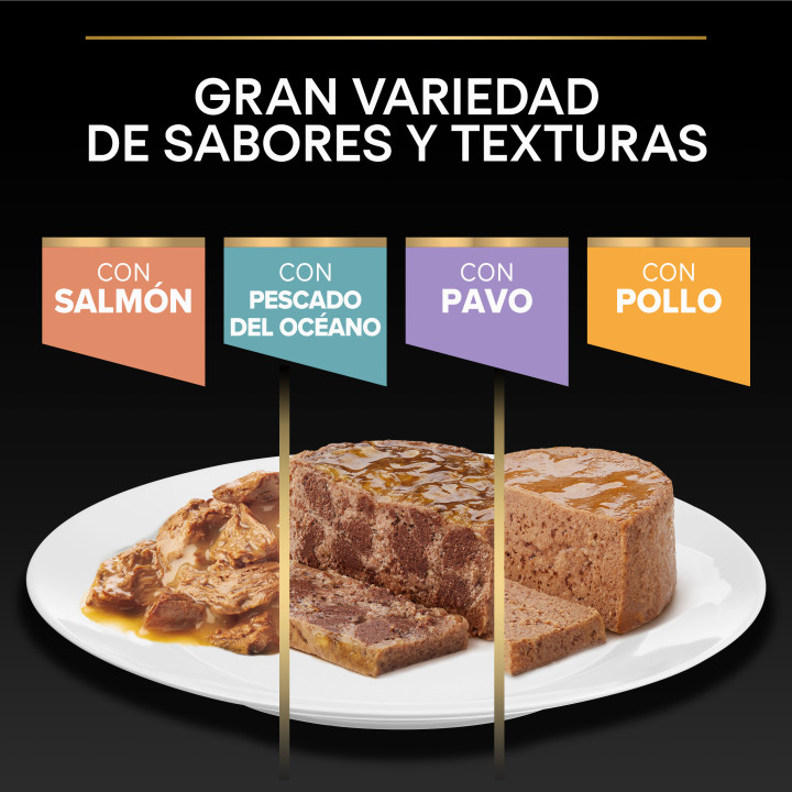 Purina Pro Plan Gato Adulto Lata Sterilised Maintenance Terrina con atún y salmón