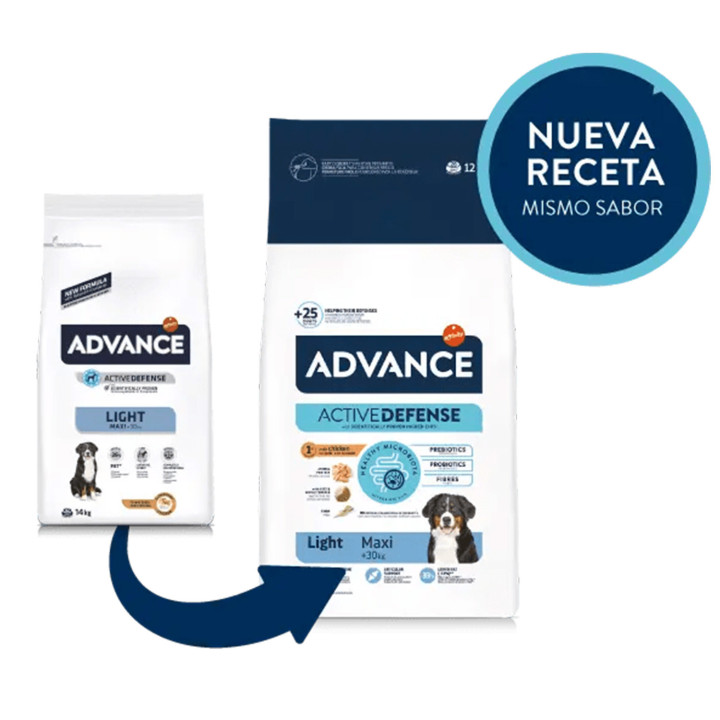 Advance Maxi Light Chicken & RicePienso para perros - Kompymascotas