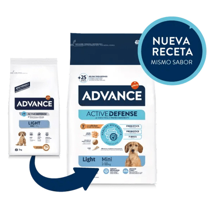 Advance Mini Light Chicken & Rice Pienso para perros - Kompymascotas
