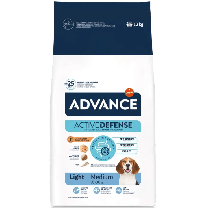 Advance Medium Light Chicken & Rice Pienso para perros - Kompymascotas
